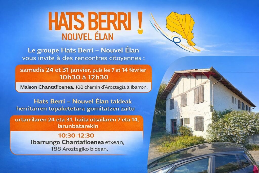 Rencontres citoyennes - Hats Berri - Nouvel élan