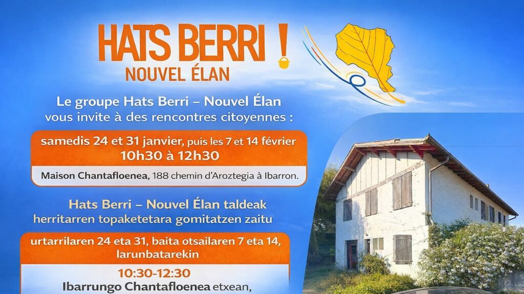 Rencontres citoyennes - Hats berri - Nouvel élan