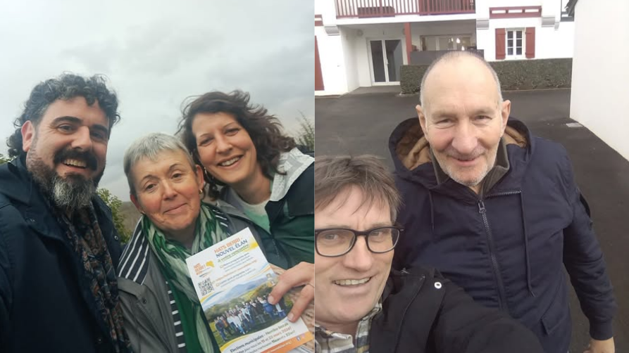 Les colistiers de la liste Hats berri - Nouvel élan ont commencé le porte-à-porte pour aller à la rencontre des habitants